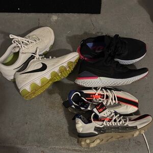 Nike Kids Sneakers - White, Black, and Pink